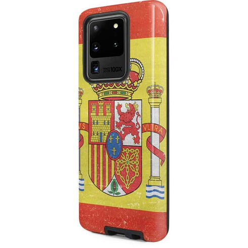 Spain Flag Distressed Galaxy S20 Ultra 5G Pro Case